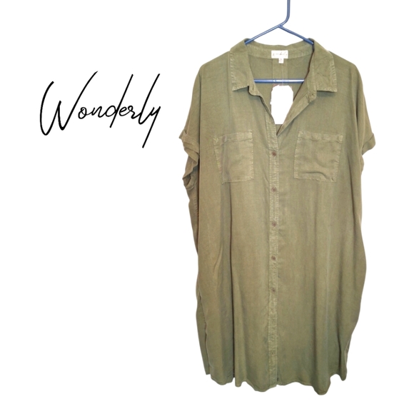 NWT Wonderly Shirt Dress - Picture 2 of 3
